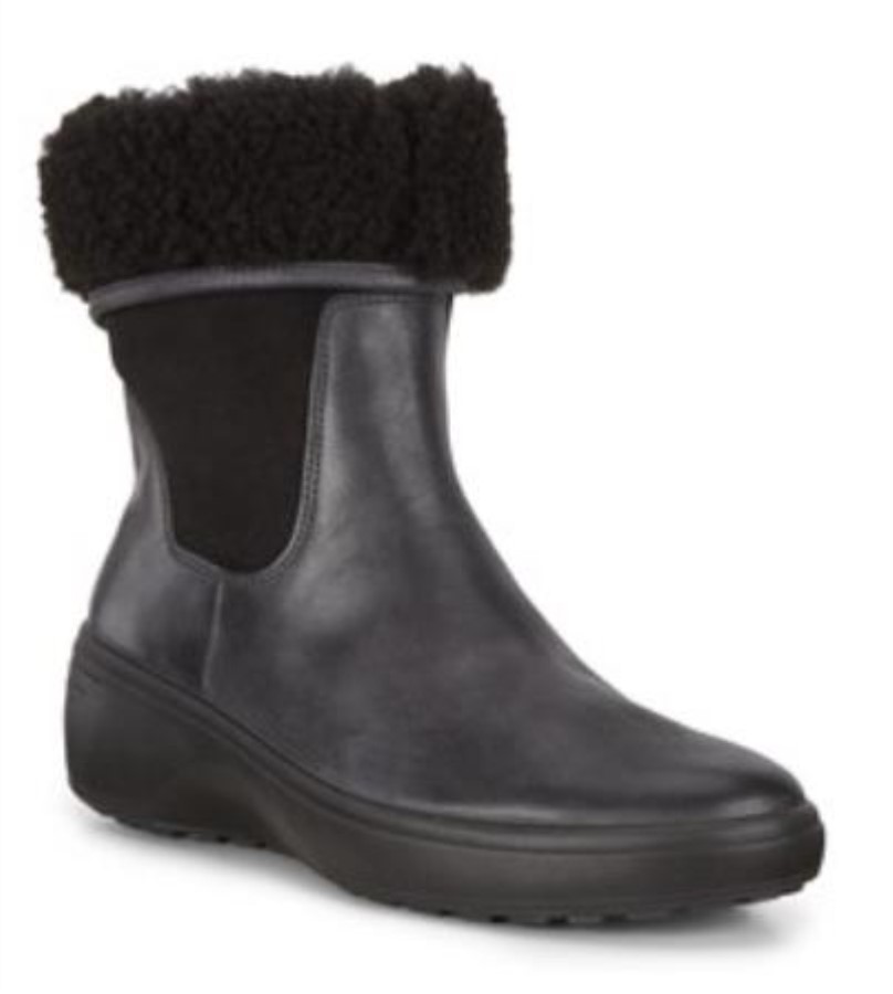 Ecco Black Soft 7 Wedge Tred Romania