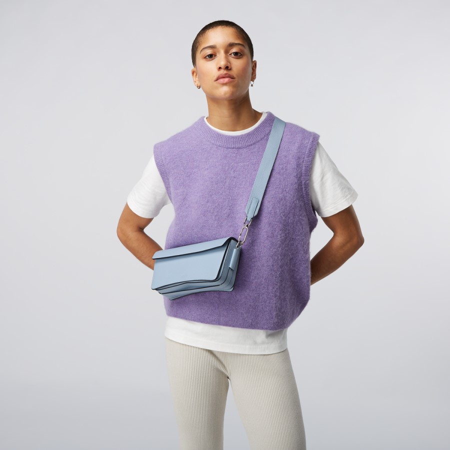 Geanta Caseta Textureblock Compact Ecco Sky Romania